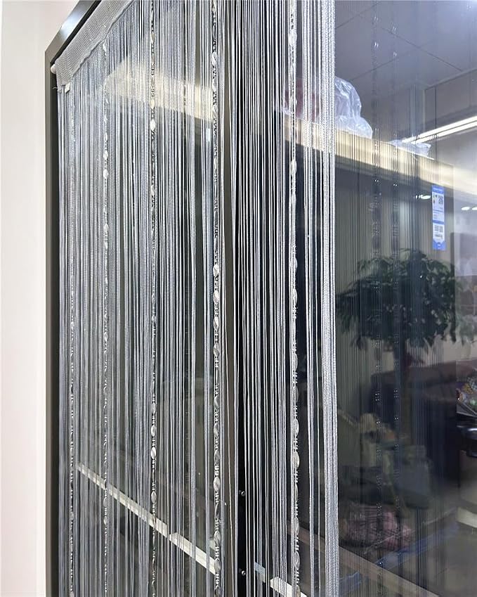 ave split 100cmX200cm Decorative Door String Curtain Beads Wall Panel Fringe - Image 3