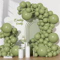 Ouddy Party 129Pcs Sage Green Balloons Different Sizes 18 12 10 5 Inch by OuddyParty
