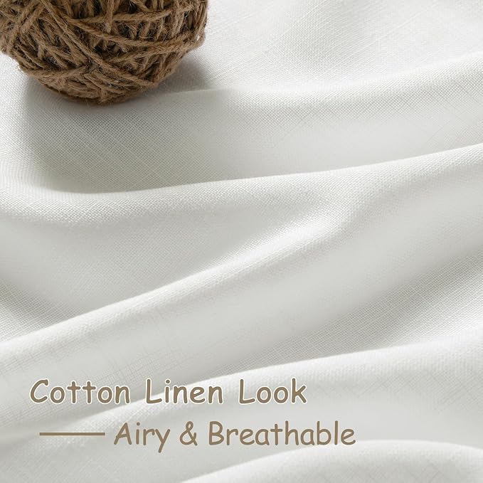 Off White Linen Curtains 90 Inches Long - Image 5