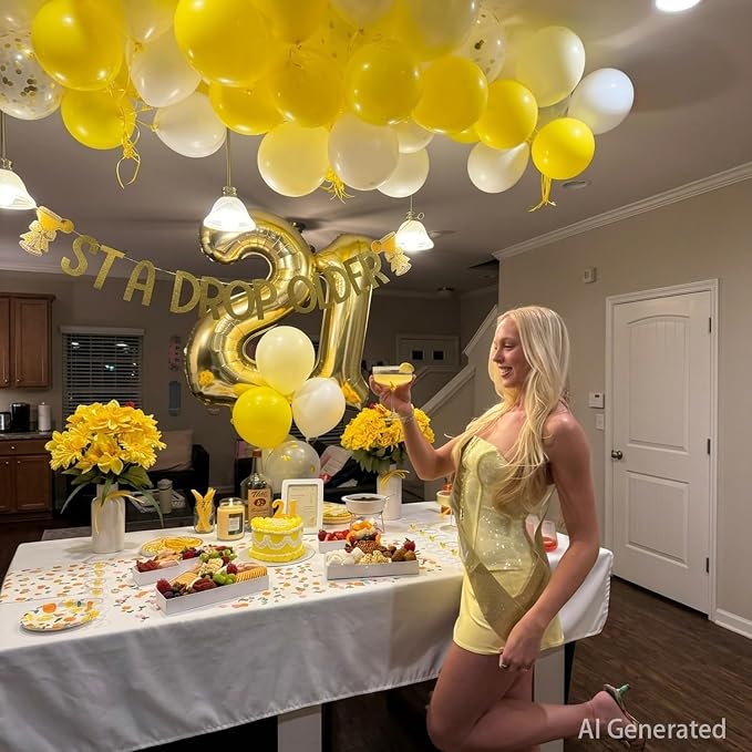 Yellow Balloon Arch Kit for Bee Lemon Birthday Party Decorations | Pastel - Image 6