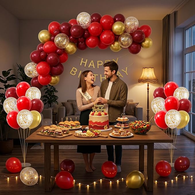 60-Pack 12-Inch Confetti Latex Balloons - Image 5