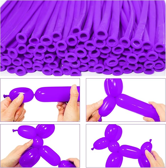 LXZFCRG 260 Balloons Purple Long Balloon - Image 3