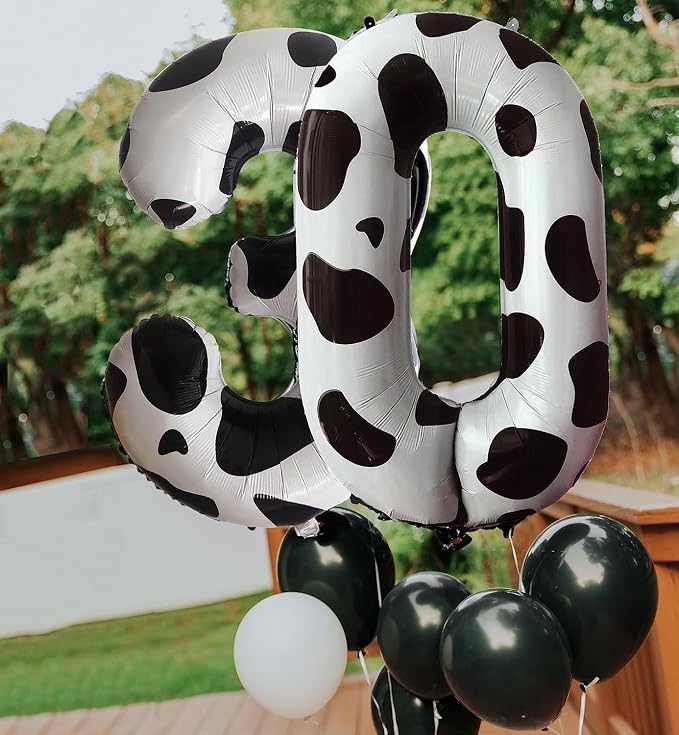 Cow Print Number Balloons, Large Foil Number 3 Balloon 40 Inch Cow Balloon - Image 5