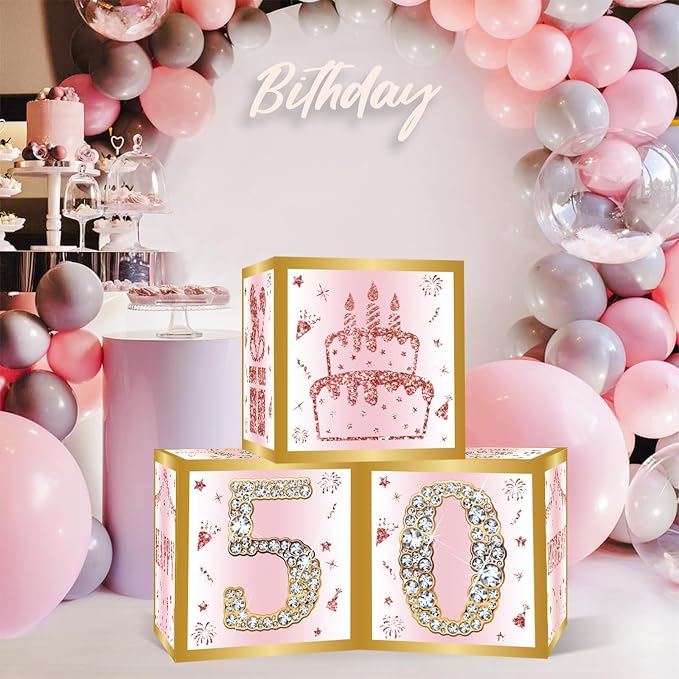 DataMoon 50th Birthday Decorations Boxes - Image 3