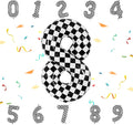 40 Inch Checkered Number 8 Balloon by Unknown