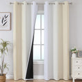 Beige and Greyish White Blackout Curtains by ESTELARTEXTILER