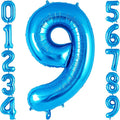 Blue Number 9 Balloon 40 Inch, Big Large Foil Helium Number Balloons, Jumbo by AIQINHU