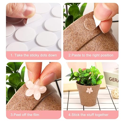 Sticky Tack, Double Sided Removable Clear Adhesive Mounting Round Reusable - Image 3
