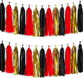 We Moment Black Red Gold Tissue Paper Tassels Party Tassel Garland Banner by We+Moment