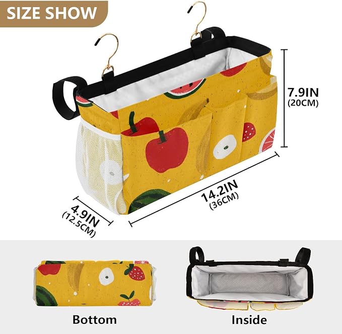 Bedside Caddy Metal Frame Hanging Organizer Bunk Bed Dorm Accessories Hook And - Image 4