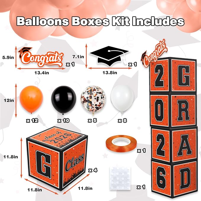Orange Graduation Decorations 2026 - Image 2