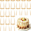 NEBURORA 50 Pcs Champagne Bows for Cake Decoration Party Ribbon Bowknots | by NEBURORA