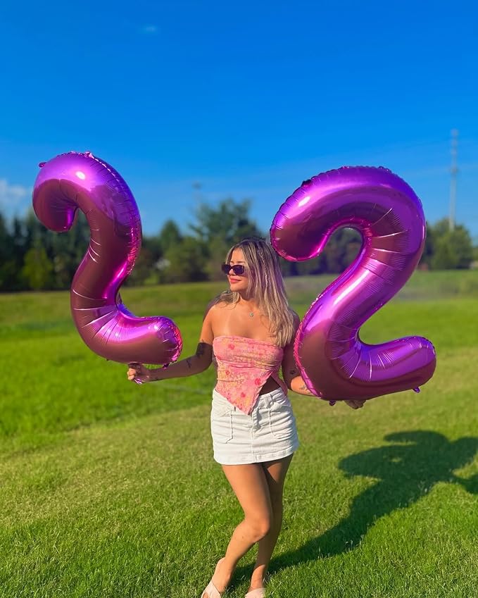 40 Inch Hot Pink Number 6 Balloon, 6th Birthday Party Decorations | 40 Inch Hot - Image 7
