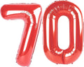 Red Jumbo Number 70 Balloon 40 Inch, Women Men 70 Birthday Supplies, Foil by Upgesy