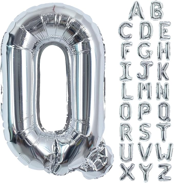TONIFUL 40 Inch Large Silver Letter Q Foil Balloons Alphabet Balloons | Giant by TONIFUL