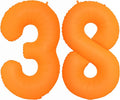 Orange Birthday Number 38 Balloon 40IN Fluorescent Orange 83 Balloon | by YOIOZAIZAI