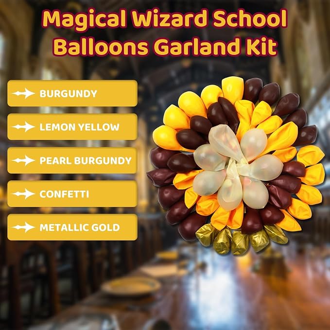 Amandir 170Pcs Magical Wizard School Balloons Arch Garland Kit, Different Sizes - Image 7