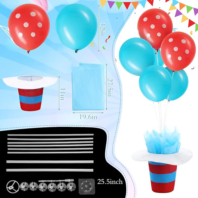 Civaner 4 Set 250th Anniversary Balloon Stands Centerpieces Table Decoration - Image 2