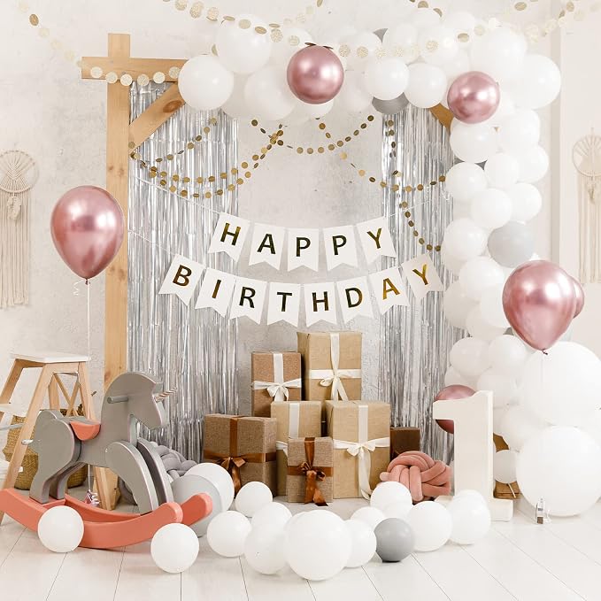 Crosize 4 Pack Sliver Party Streamers Backdrop, 3.3 x 9.9 ft | Tinsel Foil - Image 5