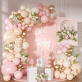 Pink Balloon Arch Kit Light Pink Gold Balloons Garland Kit | 126Pcs Nude Sand by NUTTYBASH