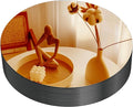 VASUHOME 12" Gold Mirror Centerpieces for Tables, Round Mirror Plates Set for Candle, Wedding, Party Decorations, Circle Mirror Trays with Smooth Edge and Cushioned Feet, 2mm Thick