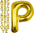 40 Inch Gold Letter P Balloon Big Foil Helium Letter Balloons A-Z | Giant Large by SULALABOO
