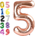 Number Balloons 40 Inch Rose Gold 4 Balloon by Argthjy