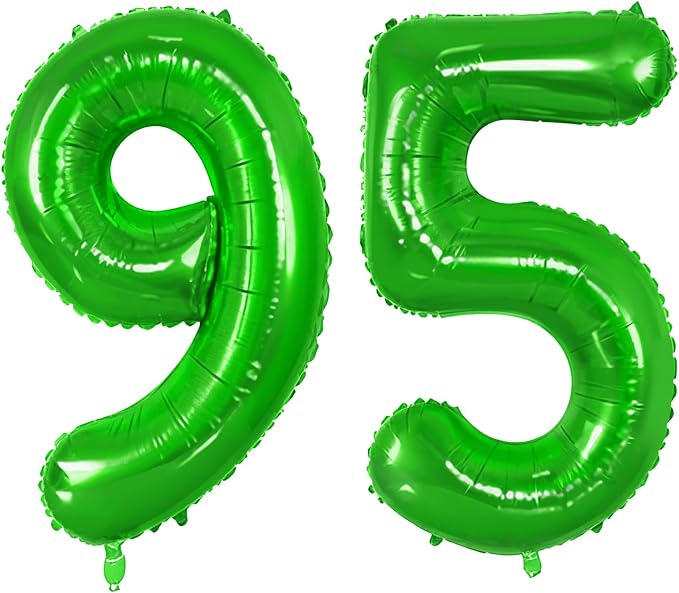 Number 95 Balloons for 95th Birthday Party Decorations, 0-100 Large No.95 by Joycard