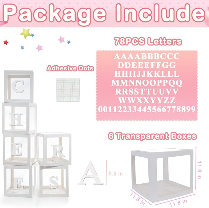 White Clear Balloon Boxes, Baby Boxes - Image 5