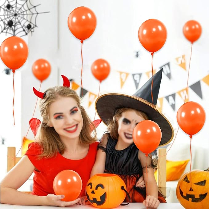 Orange Balloons 110Pcs, 5 Inch Small Latex Party Balloons, Mini Thick Orange - Image 5