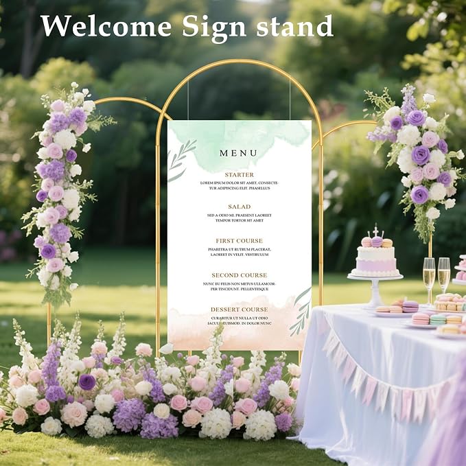 3 Pack Metal Arch Backdrop Stand Balloon Arbor Frame | Arch Stands - Image 5