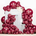 PartyWoo Pearl Burgundy Balloons 140pcs Dark Red Maroon Color | Different Sizes by PartyWoo