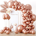 Voircoloria 130pcs Rose Gold Balloons Garland Arch Kit, 18 12 10 5 Inch | by Voircoloria