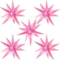 60 PCS Pink Star Balloons, 12 Point cone Explosion Star Foil Balloons by Moukiween