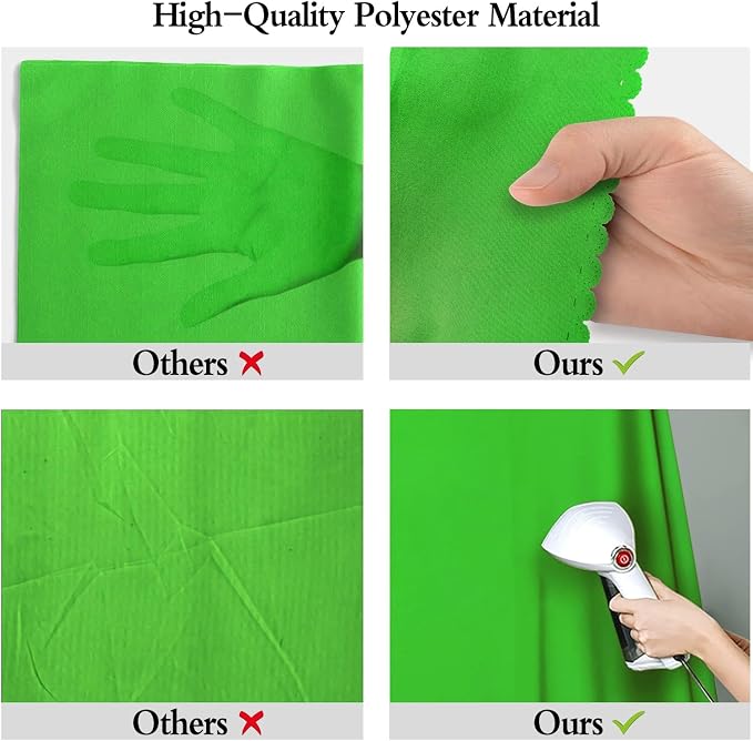 Green Screen Backdrop for Photoshoot, Fabric 8x10ft | Polyester Studio Photo - Image 6