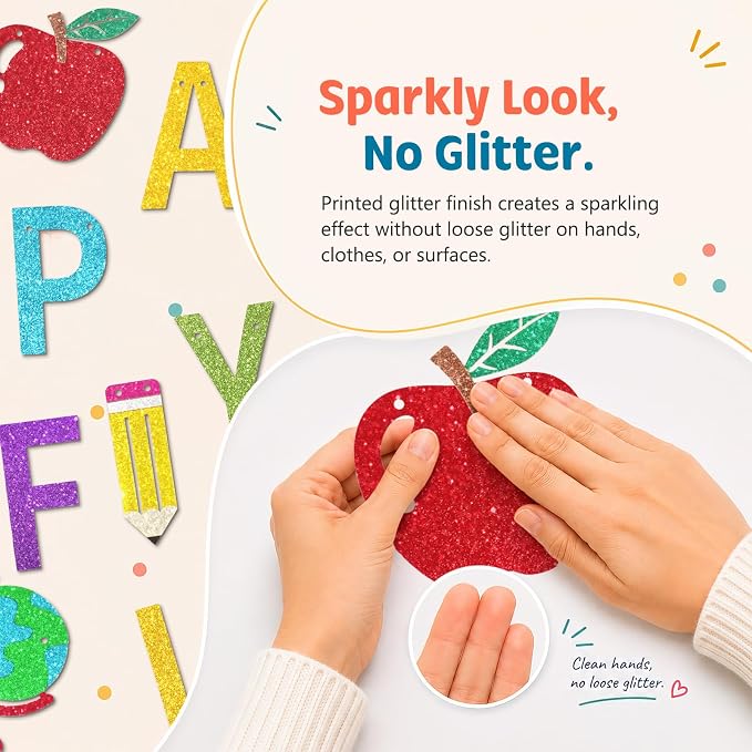 Happy First Day of School Banner, First Day of School Decorations | Pre-Strung - Image 5