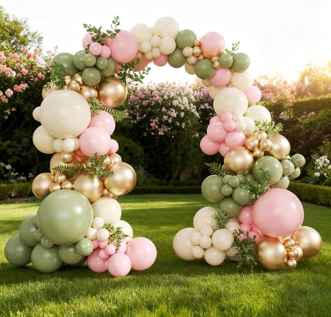 Pink and Green Balloon Arch Kit - Image 4