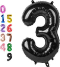Number Balloons Black 3 Balloon 40 inch by Enyeopd