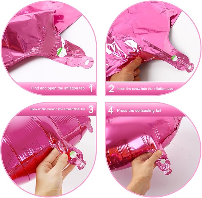 Pink Number 7 Balloon 40 inch, Balloon numbers party supplies, deco photo shoot - Image 3