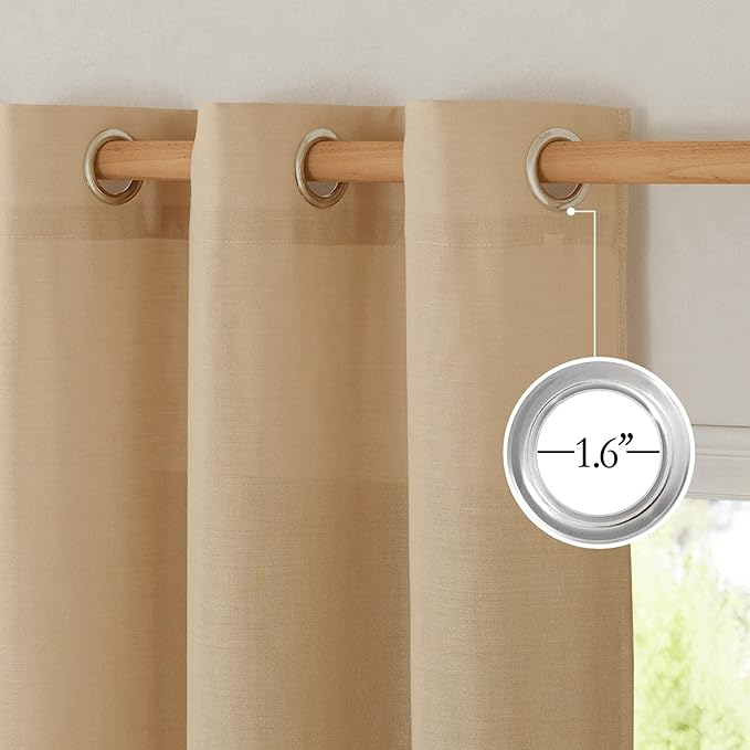 NICETOWN Flax Burlap Linen Curtains - Image 6