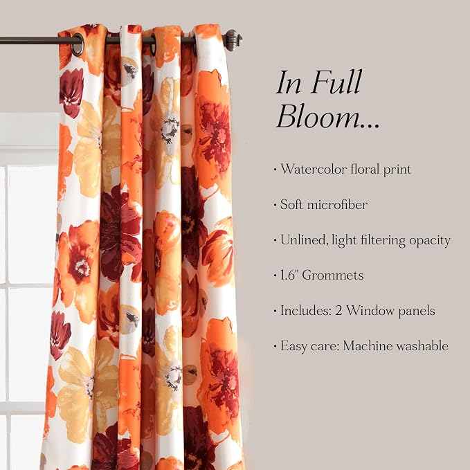Lush Decor Leah Room Darkening Window Curtain Panel Pair, 84 inch x 52 inch - Image 7