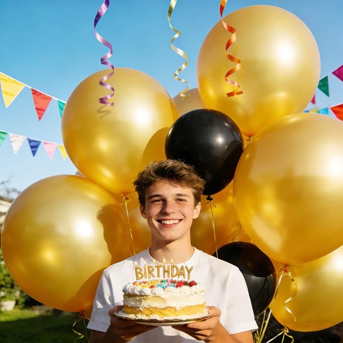 32Pcs Pearl Gold Big Balloons 18 Inch - Image 7