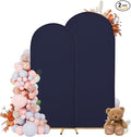 Wedding Arch Covers Arch Backdrop Cover Arch Stand Covers 7.2FT 6FT Set 2 Arch Cover Spandex Fabric Stretchy Backdrop for Wedding Birthday Party Decoration Baby Shower (Dark Blue)