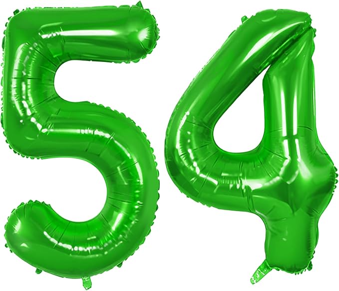Number 54 Balloons for 54th Birthday Party Decorations, 0-100 Large No.54 by Joycard