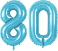Number 80 Balloons for 80th Birthday Party Decorations, 0-100 Large No.80 by Joycard