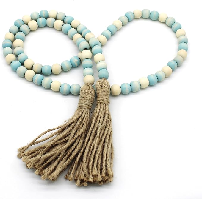 CVHOMEDECO. Wood Beads Garland by CVHOMEDECO