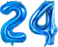 Number 24 Balloons for 24th Birthday Party Decorations, 0-100 Large No.24 by Joycard