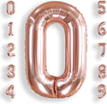AULE 40 Inch Rose Gold 0 Balloon Number Foil 0-9 Birthday Big Numbers | by AULE