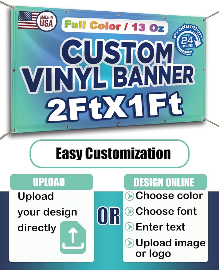 Custom Vinyl Banner | 2'X1' to 20'X10' | Personalized Signs - Image 5