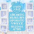 Sratte Balloon Box with Letters and Numbers Clear Blocks Boxes with LED Lights by Sratte